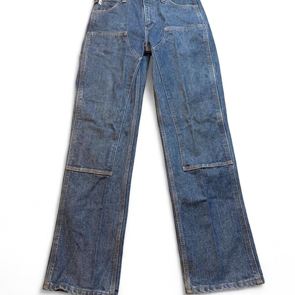 Carhartt Double Knee FR Jeans Mens‎ 31x34 Medium Wash Workwear 100170 451